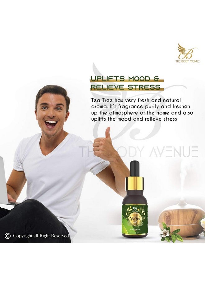 The Body Avenue The Body Avenue Tea Tree Essential Oil 100% Pure & Natural for Acne, Pimple, Dandruff, Face, Hair, Skin, Aromatherapy - 15ml  - Image 4