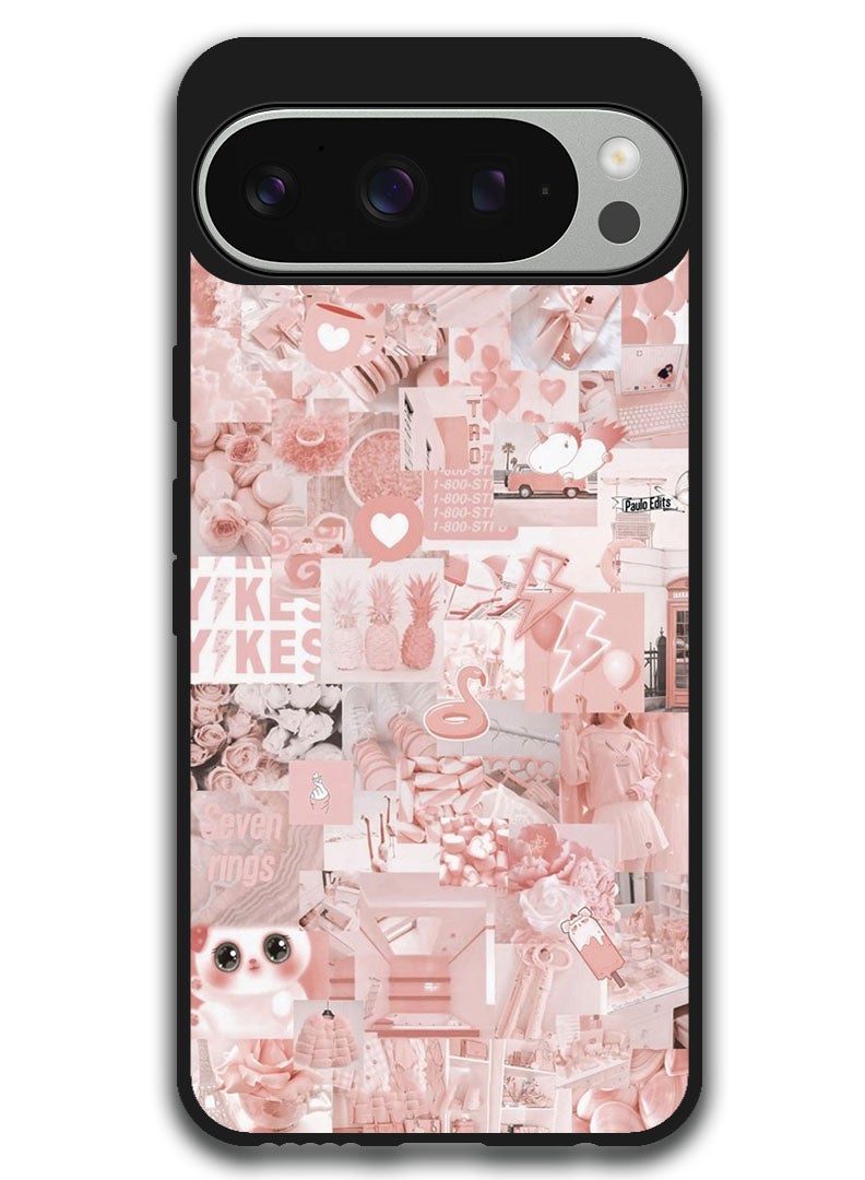 Theodor Protective Case Anti Scratch Shock Proof Bumper Cover For Google Pixel 9 Pro XL Pink Asthetic - Image 1