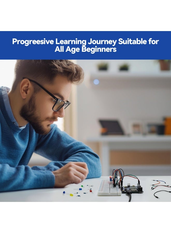 والالا مجموعة مع لوحة Arduino Uno R4 الأصلية، متوافقة مع RoHS، وبلوتوث IoT ESP32 IIC LCD1602 OLED، ومجموعة بدء تشغيل فائقة، ودروس تعليمية عبر الإنترنت ودورات فيديو للمبتدئين والمهندسين - Image 3