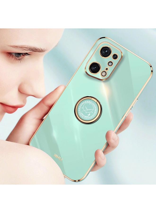 S-TOP Case For OPPO Find X5 Pro XINLI Straight Edge 6D Electroplate TPU Phone Case with Ring Holder - Image 5