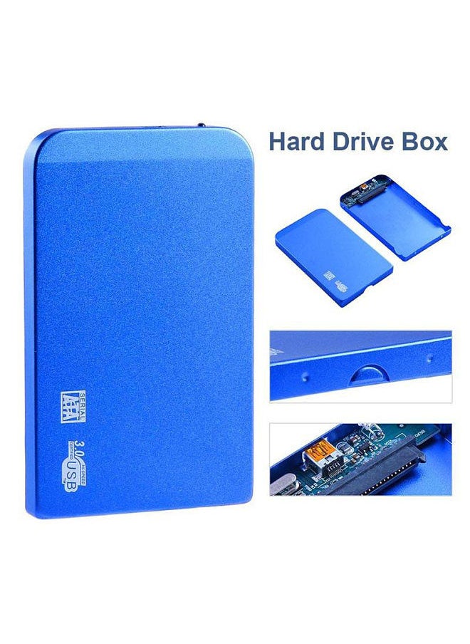 Generic - 2.5in USB3.0 SATA SSD HDD Hard Drive Box 5Gbps 3TB USB3.0 SATA Portable Hard Drive Box (Blue) - Image 1