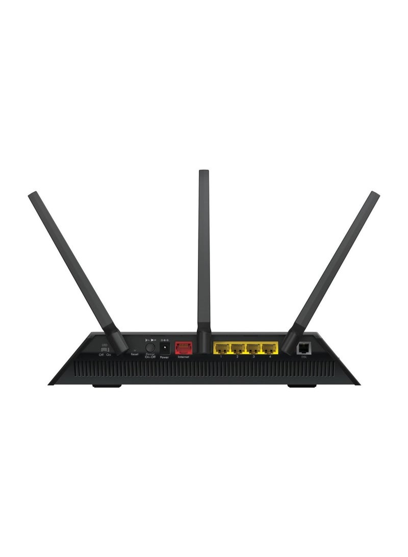 نت جير راوتر نايت هوك AC1900 باتصال واي فاي يدعم خدمة VDSL وADSL طراز D7000 أسود - Image 2