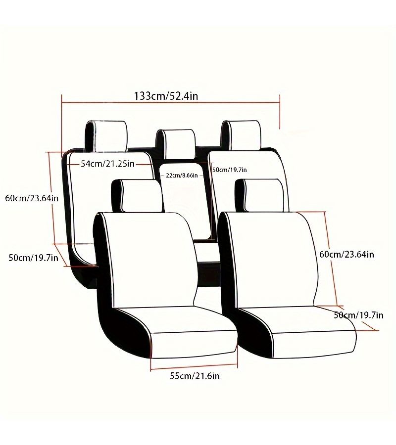 1 Seat Car Seat Cover Breathable Ice Silk Automotive Front Seat Cushion Vehicle Seat Defender 4 Seasons Red Size Car Accessories - Image 2