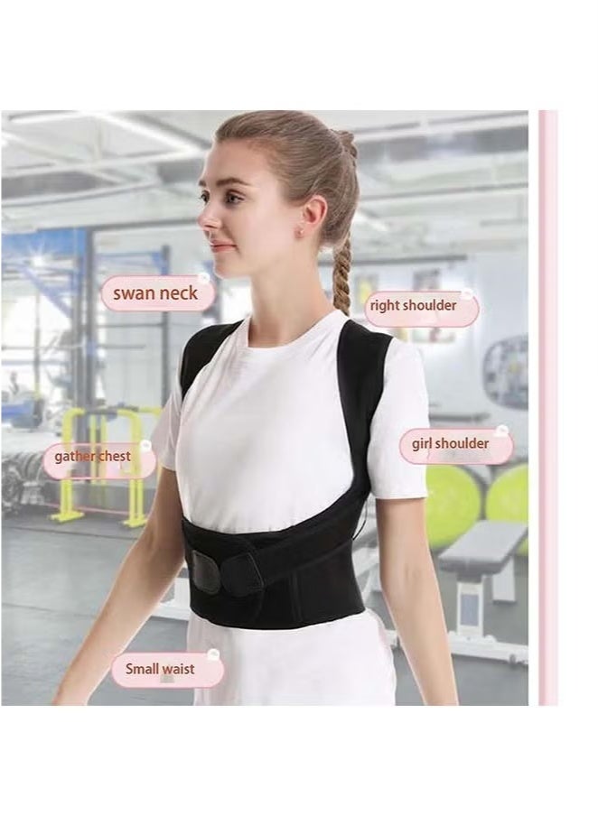 Sakulight حزام تمليس الظهر، حزام وضع الظهر، أشرطة تمليس الظهر قابلة للتعديل، مصحح وضعية تمليس الظهر، مصحح وضعية الظهر للرقبة، صالة الألعاب الرياضية للكتف ودعم جيد للوضعية - Image 5