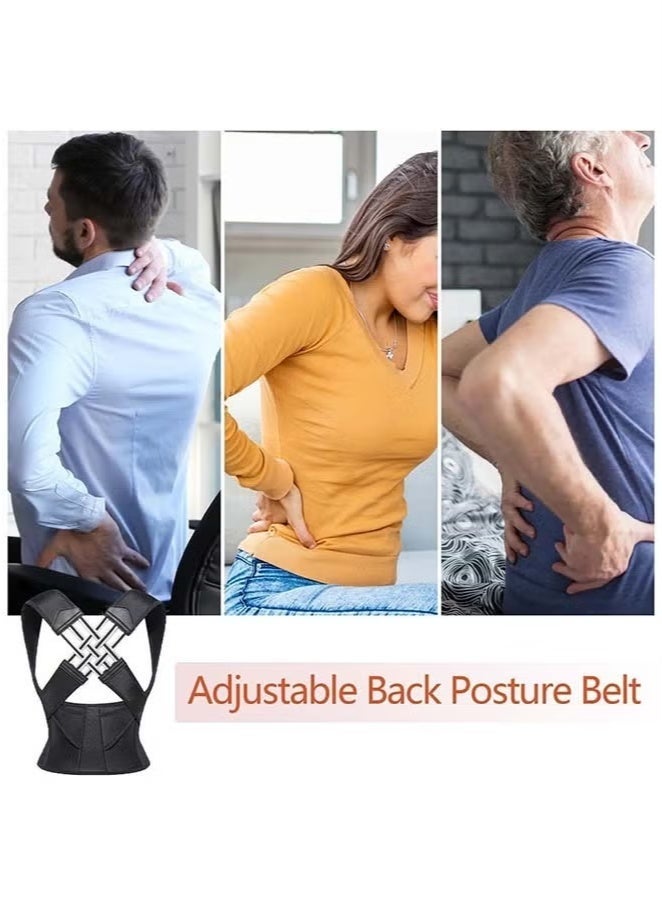Sakulight Back Straightener Belt, Back Posture Belt, Adjustable Back Straightener Straps, Back Straightener Posture Corrector, Back Posture Corrector for Neck, Shoulder Gym and Good Posture Support - Image 2