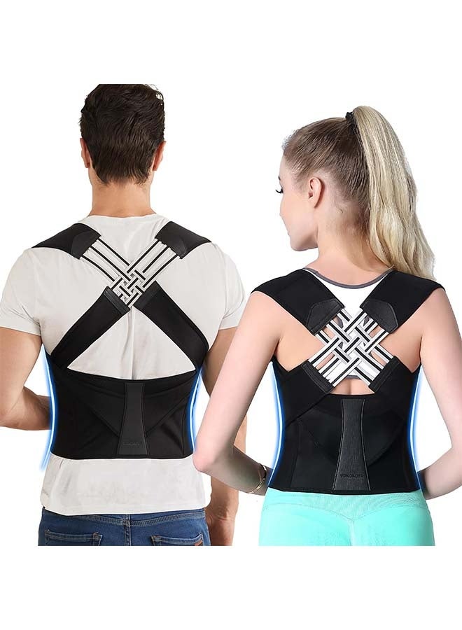 Sakulight Back Straightener Belt, Back Posture Belt, Adjustable Back Straightener Straps, Back Straightener Posture Corrector, Back Posture Corrector for Neck, Shoulder Gym and Good Posture Support - Image 1