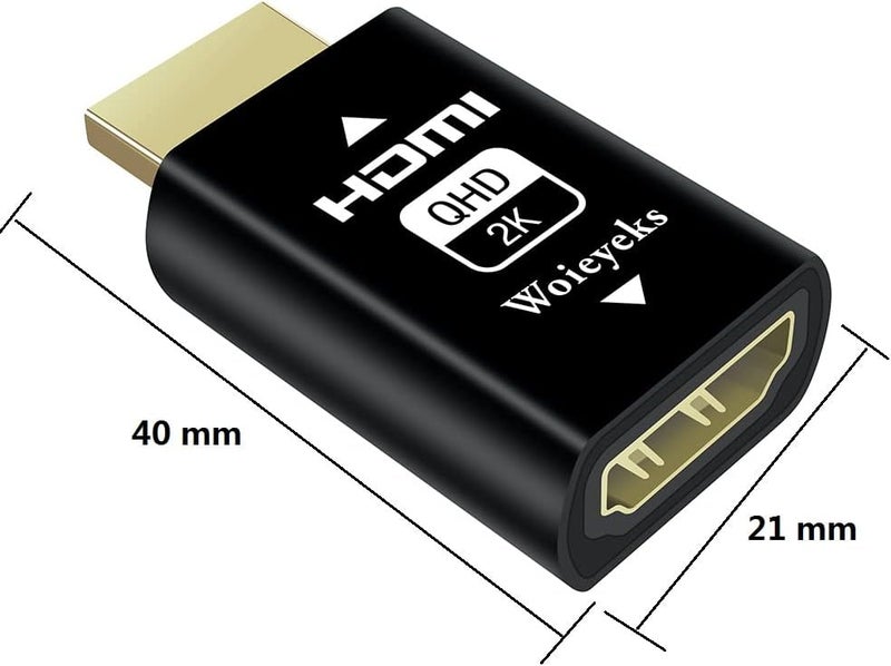 محاكي تمرير EDID HDMI - الدقة الافتراضية 1920x1080@60Hz - قابس HDMI وهمي بدون رأس محاكي شاشة شبحية لمفاتيح/موزعات/مستقبلات AV/فواصل فيديو HDMI إلخ - Image 5