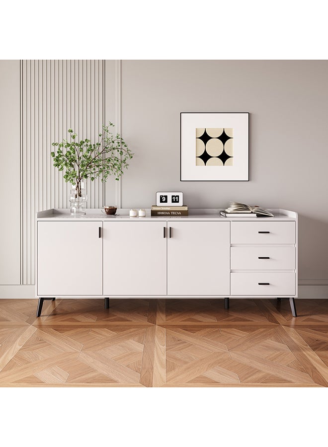 هوم بوكس خزانة جانبية كبيرة 2 متر بـ3 أبواب و3 أدراج وسطح حجري ملبد من مارويل - Image 2