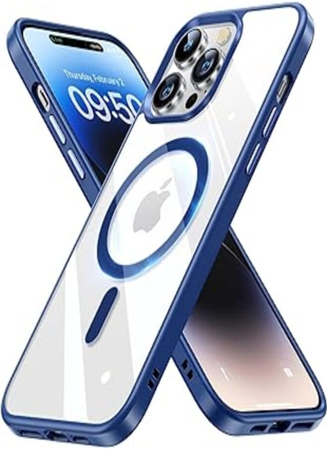 Generic - Dl3 Mobilak Case Magnetic Crystal Clear for iPhone 13 Pro (6.1 Inch) Case, [Compatible with MagSafe] [Not Yellowing] [Military Protection] [No.1 Strong Magnets] Slim Phone Case Thin Cover (Blue) - Image 1