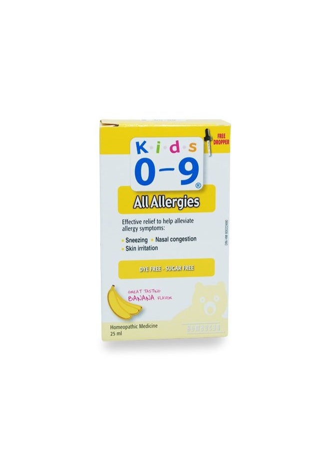 Kids 0-9 Allergy Drops 25ml | Gentle Allergy Relief for Babies & Infants