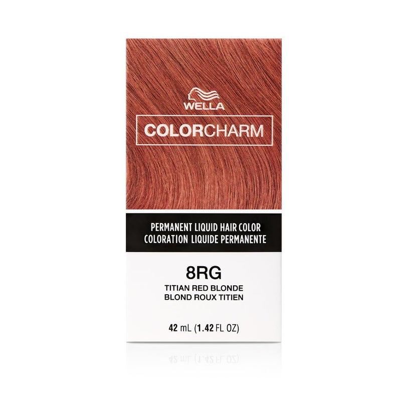 COLORCHARM Permanent Liquid Hair Color for Gray Coverage| 8RG Titan Red Blonde | 1.4 Fl Oz - Image 1