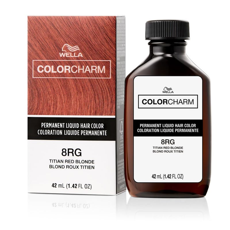 COLORCHARM Permanent Liquid Hair Color for Gray Coverage| 8RG Titan Red Blonde | 1.4 Fl Oz - Image 2