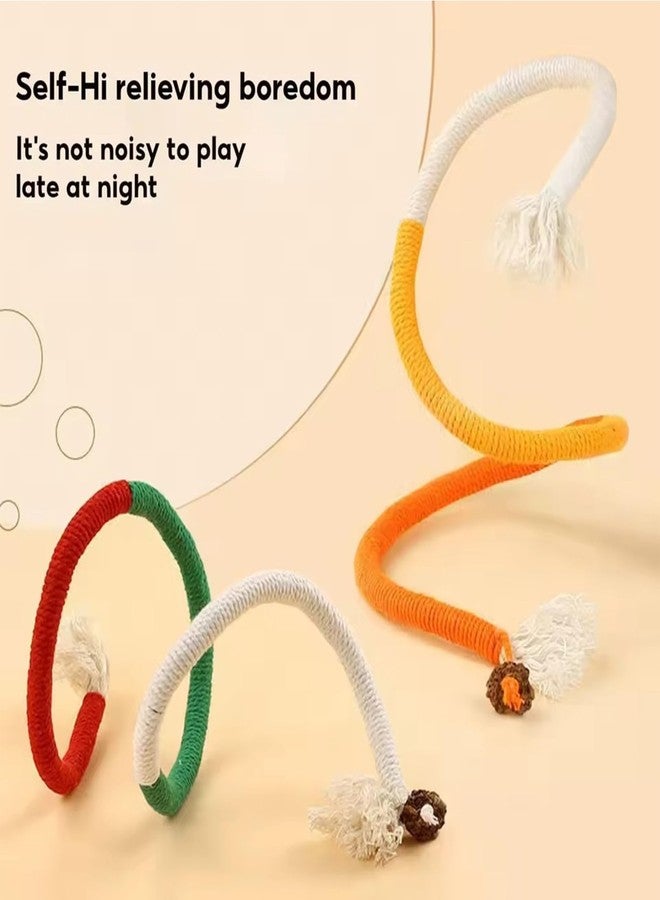 Cat Chew Rope,Catnip-Infused Organic Cotton Chew Rope Toys for Cats, Soft & Safe Dental Chew Toys for Indoor Cats, Self-Play and Teeth Cleaning (3PCS) - Image 3