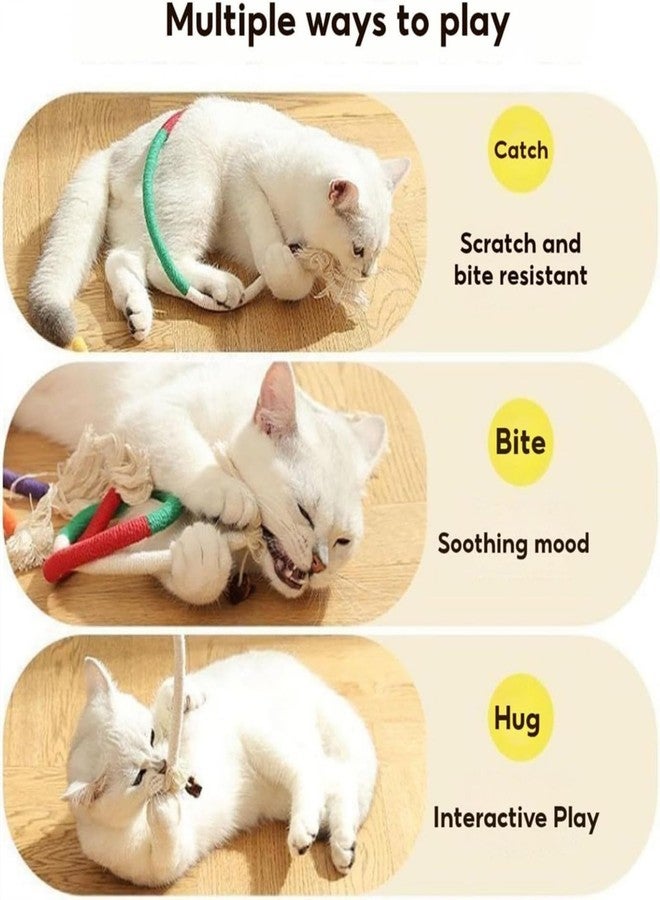 Cat Chew Rope,Catnip-Infused Organic Cotton Chew Rope Toys for Cats, Soft & Safe Dental Chew Toys for Indoor Cats, Self-Play and Teeth Cleaning (3PCS) - Image 5