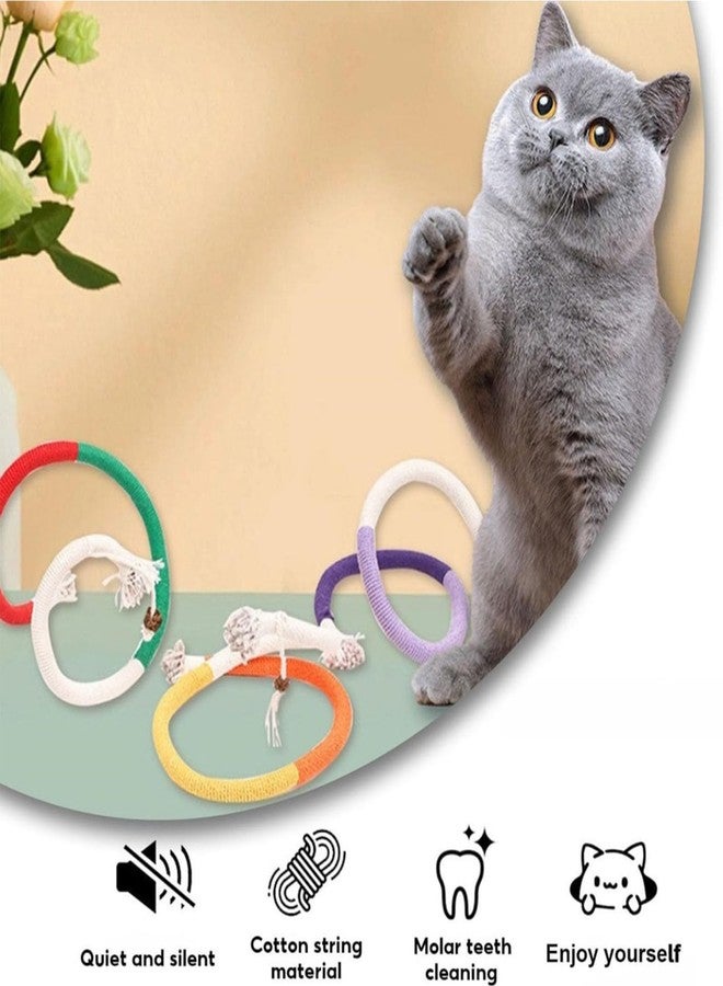Cat Chew Rope,Catnip-Infused Organic Cotton Chew Rope Toys for Cats, Soft & Safe Dental Chew Toys for Indoor Cats, Self-Play and Teeth Cleaning (3PCS) - Image 4