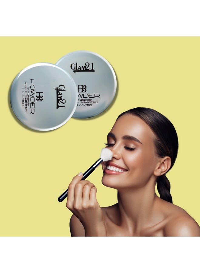 جلام 21 بودرة مضغوطة 2 في 1 من جلام21 (بودرة بي بي 20 جرام) | مظهر نهائي غير لامع خفيف الوزن فوري | يدوم طويلاً | بشرة ناعمة لا مثيل لها | طبيعية -02 - Image 2