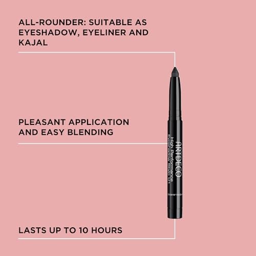 ARTDECO High Performance Eyeshadow Stylo – Black №1 – 3in1 Stick: Eyeshadow, Eyeliner & Kajal – Glides On & Blends Easily – Up to 10 Hours of Wear – Eye Makeup – Pencil – 0.04 Oz - Image 4