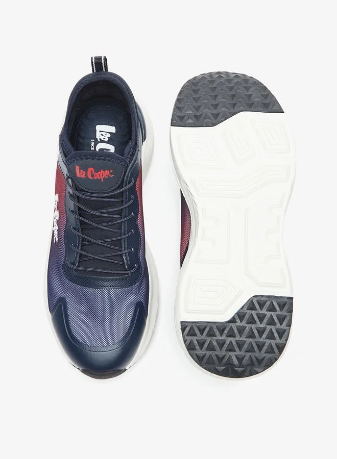 Lee Cooper Women's Colourblock Low Ankle Sneakers with Lace-Up Closure