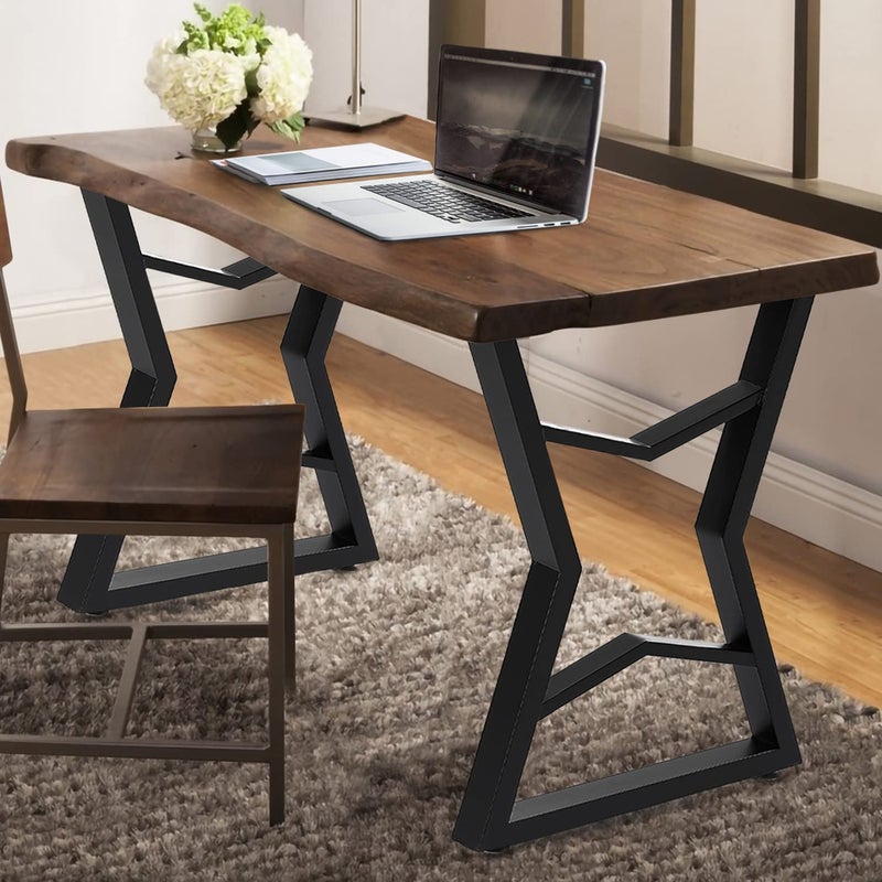 Reyox Reyox Metal Legs for Table28 H x 20 W for Desk Legs Steel Black Dining Table Legs Computer Table Legs Office Adjustable Work Table Legs Set of 1 E Shape - Image 4
