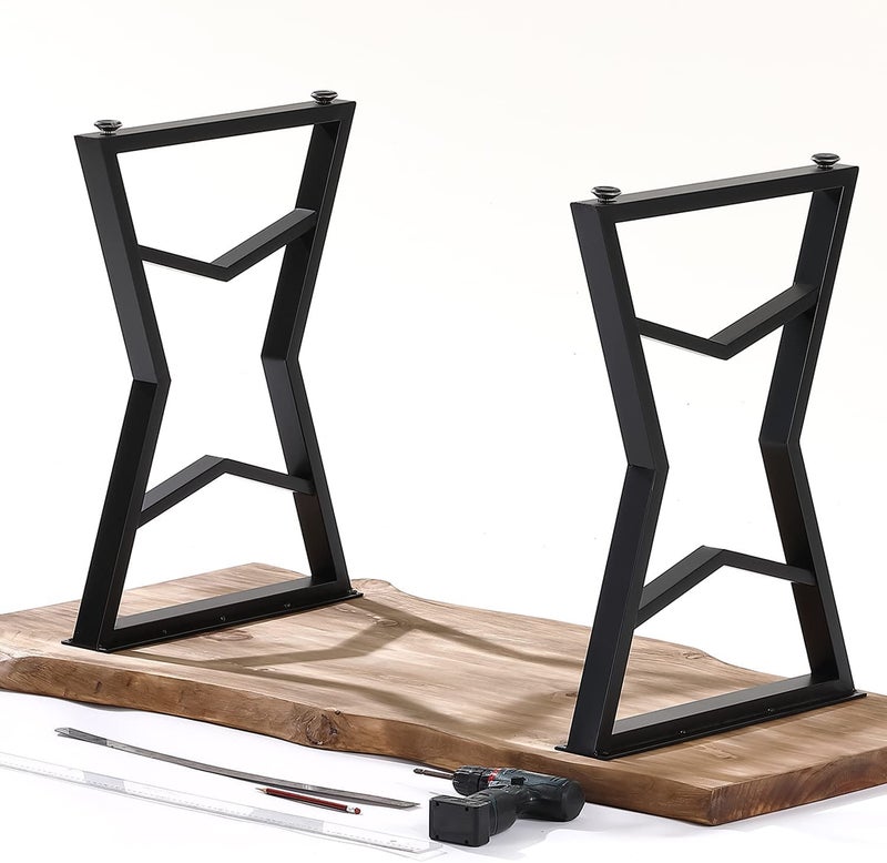 Reyox Reyox Metal Legs for Table28 H x 20 W for Desk Legs Steel Black Dining Table Legs Computer Table Legs Office Adjustable Work Table Legs Set of 1 E Shape - Image 5