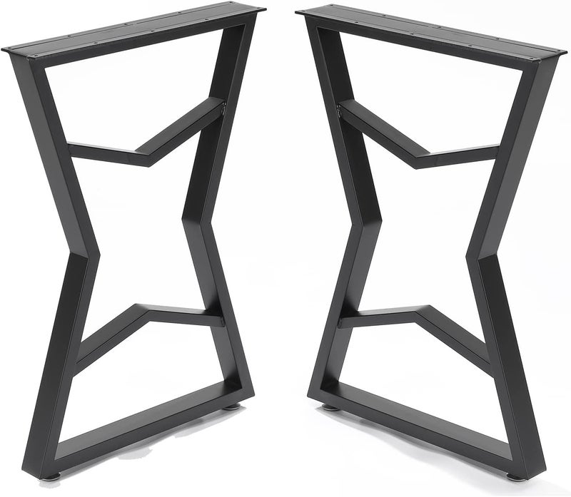 Reyox Reyox Metal Legs for Table28 H x 20 W for Desk Legs Steel Black Dining Table Legs Computer Table Legs Office Adjustable Work Table Legs Set of 1 E Shape - Image 1