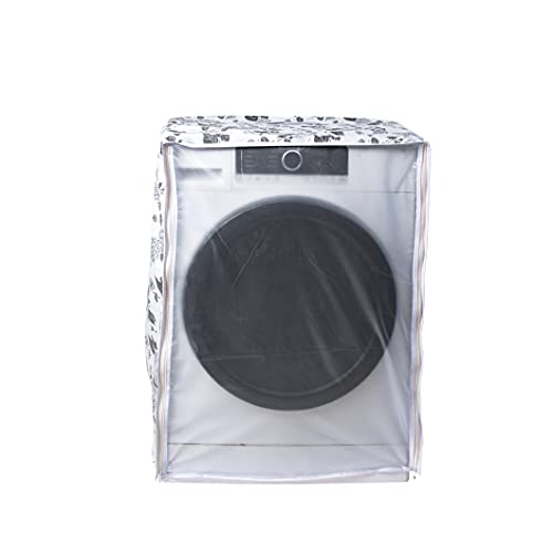 Vintage Pro Front Load Washing Machine Cover Suitable for IFB 7 Kg, 7.5 Kg, 8 Kg, 8.5 Kg (63cmsX63cmsX81cms, Half White & Grey) - Image 4