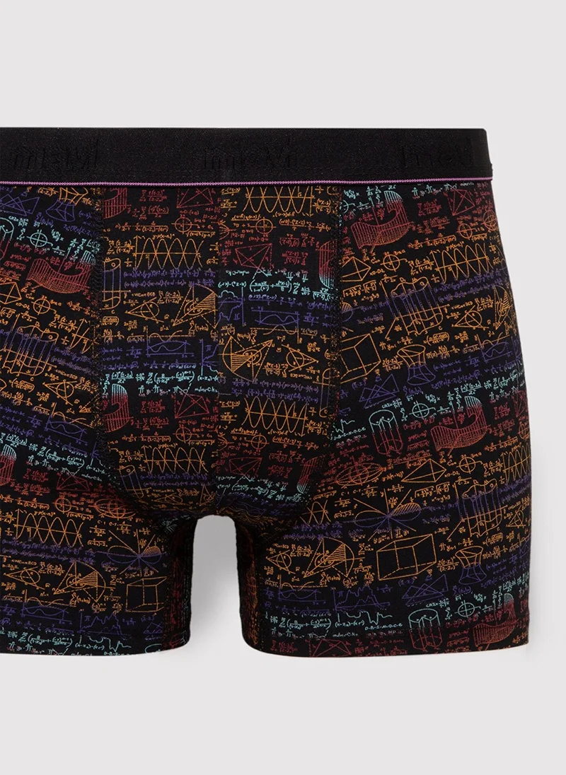Mavi Printed Black Boxers