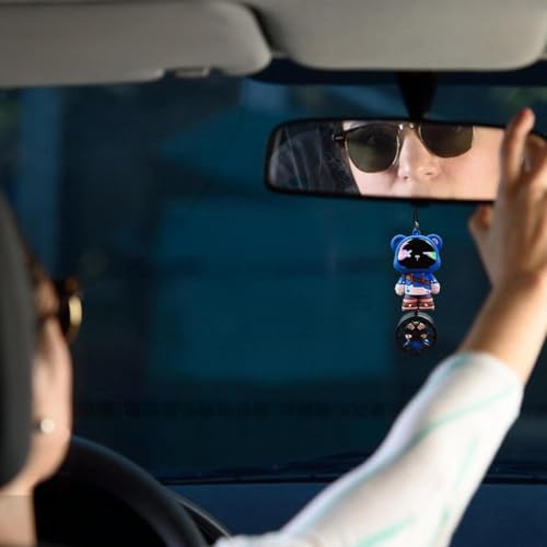 YOURKARTS.COM Bunny Astronaut Car Hanging Ornament – Rearview Mirror Pendant Bear Design | Cute Car Interior Decor for Dashboard & Mirror Styling | car Accessories 2025 - Image 3