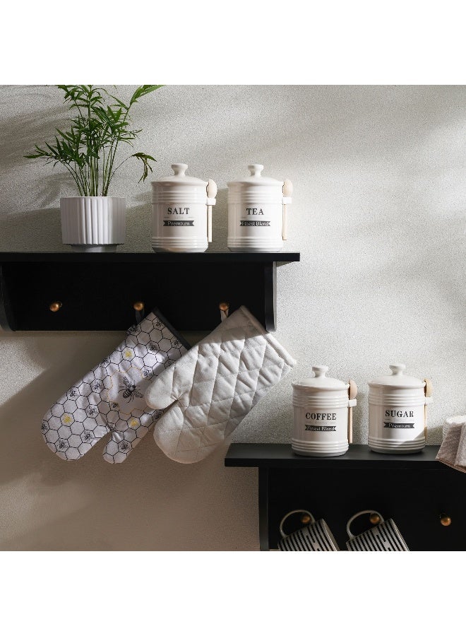 Pan Home وعاء ملح لويزا مع ملعقة 700 مل - أبيض - Image 5