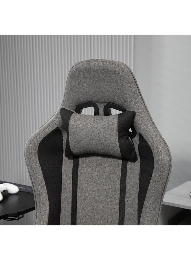 Home Box كرسي ألعاب تروي من القماش مع مسند للقدمين من هوم بوكس، رمادي، 65 × 133 × 65 سم - Image 4