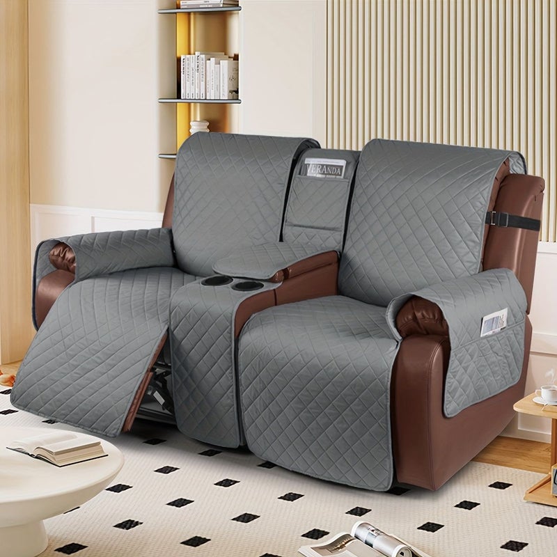 4pcs Set Universal All Seasons Spring Polyester Small Diamond Pattern Cup Holder Style Lounge Chair Sofa Cushion Wine Red Easy To Install And Clean Suitable For Various Animals To Protect Sofa From Scratches - Image 3