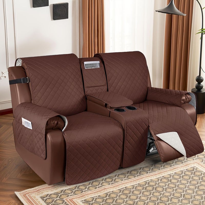 4pcs Set Universal All Seasons Spring Polyester Small Diamond Pattern Cup Holder Style Lounge Chair Sofa Cushion Wine Red Easy To Install And Clean Suitable For Various Animals To Protect Sofa From Scratches - Image 5