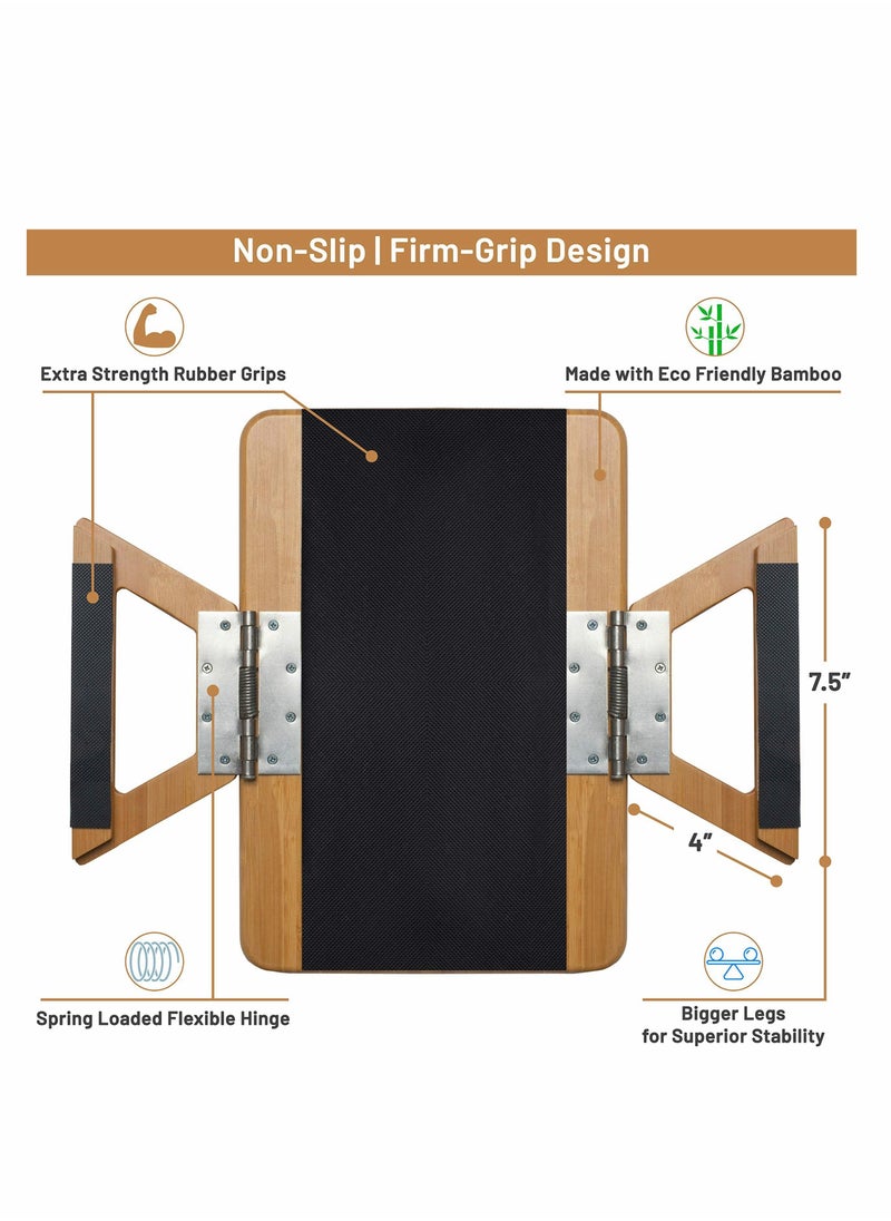 Y&D - Sofa Arm Clip Table for Wide Couches, Couch Tray Table, Portable TV and Side Tables Small Spaces, Stable Eating Drink - Image 1