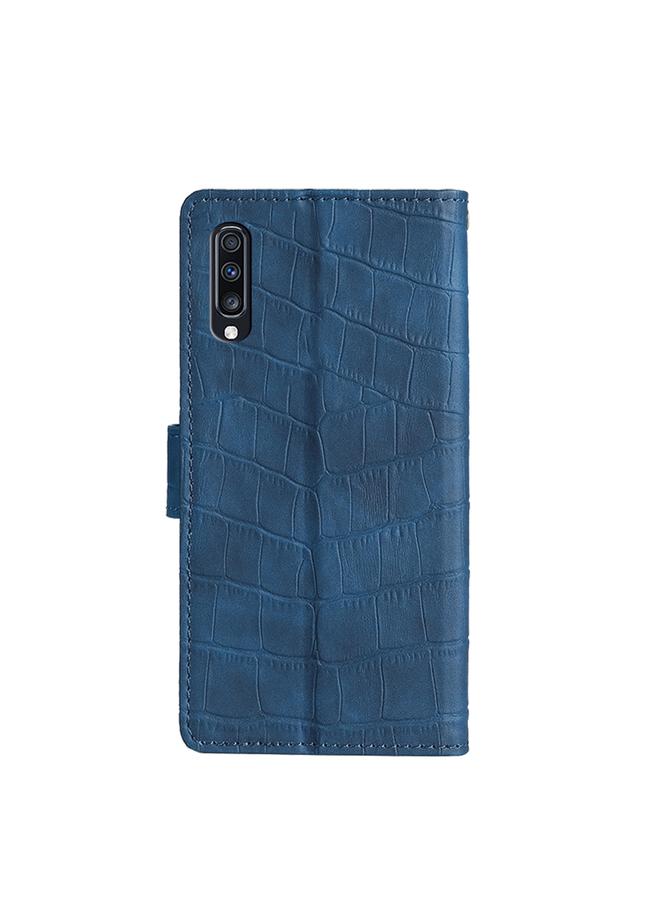 S-TOP Case For Samsung Galaxy A70 Skin Feel Crocodile Texture Magnetic Clasp Horizontal Flip PU Leather Case with Holder & Card Slots & Wallet - Image 3