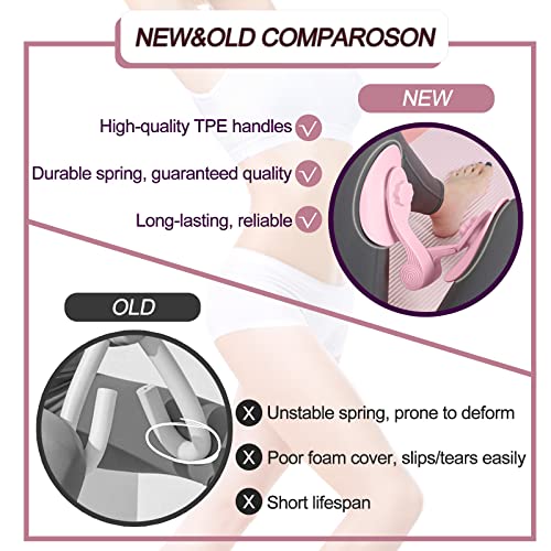 HGAUCAI 35 LB Pelvic Floor Exercise Devices, Inner Thigh Kegel Exerciser, Kegel Trainer for Postpartum Rehabilitation, Exerciser of Thigh at Home, Hip Under Desk Exercise Men Women with Band - Image 3