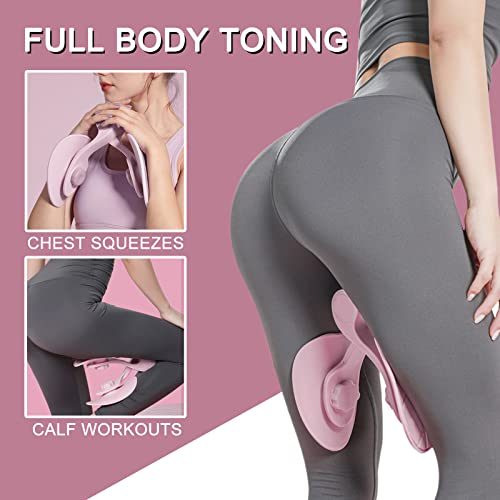 HGAUCAI 35 LB Pelvic Floor Exercise Devices, Inner Thigh Kegel Exerciser, Kegel Trainer for Postpartum Rehabilitation, Exerciser of Thigh at Home, Hip Under Desk Exercise Men Women with Band - Image 2
