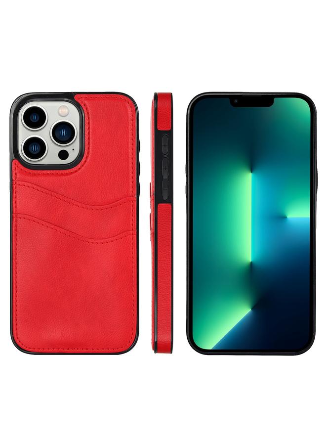 Zaboon Case For iPhone 13 Pro Max Litchi Leather Skin Card Slots Phone Case - Image 1