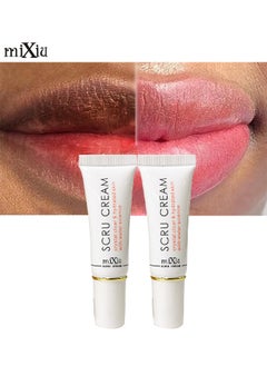 Mixiu 2PCS Lip Magic Lighten Scrub Cream, Dark Black Lip Removal Exfoliation Pigmentation, Fade Dull Pink Lip Balm Brighten, Anti-Crack Moisturizing, Smooth Lips, Gentle Exfoliator For Chapped And Dry Lips  - Image 1