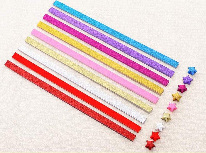 180 Sheets Colorful Stars Folding Paper DIY Shiny Star Folding Paper Gift Supply A07 - Image 2