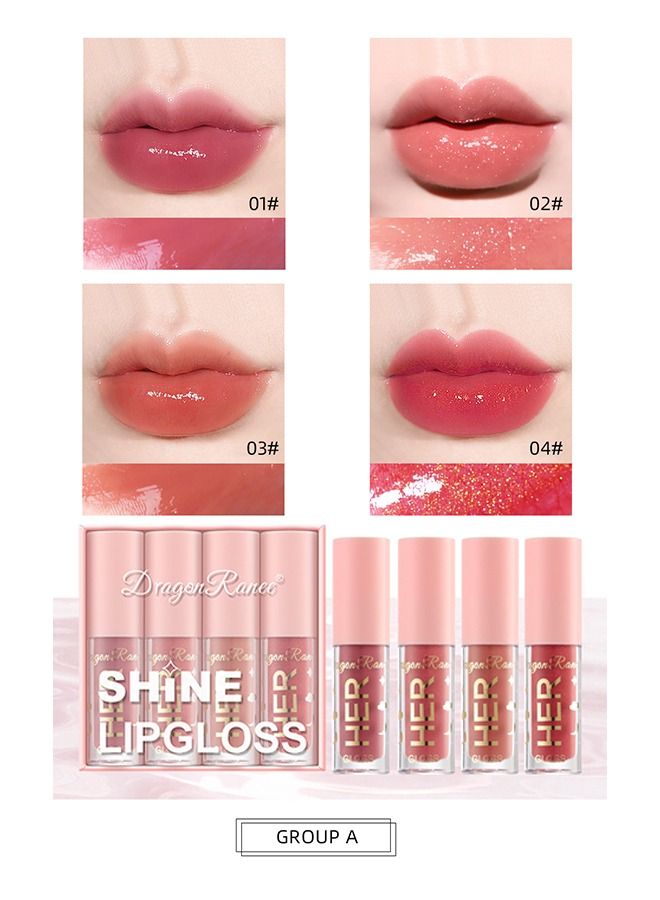 Dragon Ranee 4Pcs 4 Color Matte Liquid Lipstick Makeup Set Kit, Long Lasting Waterproof Hydrating Lip Gloss Lip Glaze Set, Pigmented Lip Makeup Gift Sets for Girls and Women - Image 2