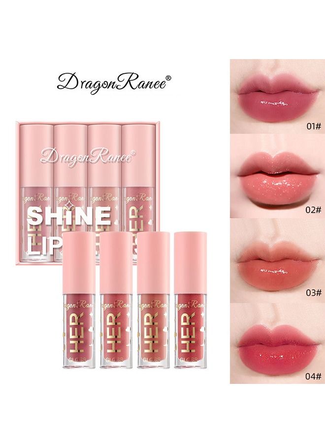 Dragon Ranee 4Pcs 4 Color Matte Liquid Lipstick Makeup Set Kit, Long Lasting Waterproof Hydrating Lip Gloss Lip Glaze Set, Pigmented Lip Makeup Gift Sets for Girls and Women - Image 1