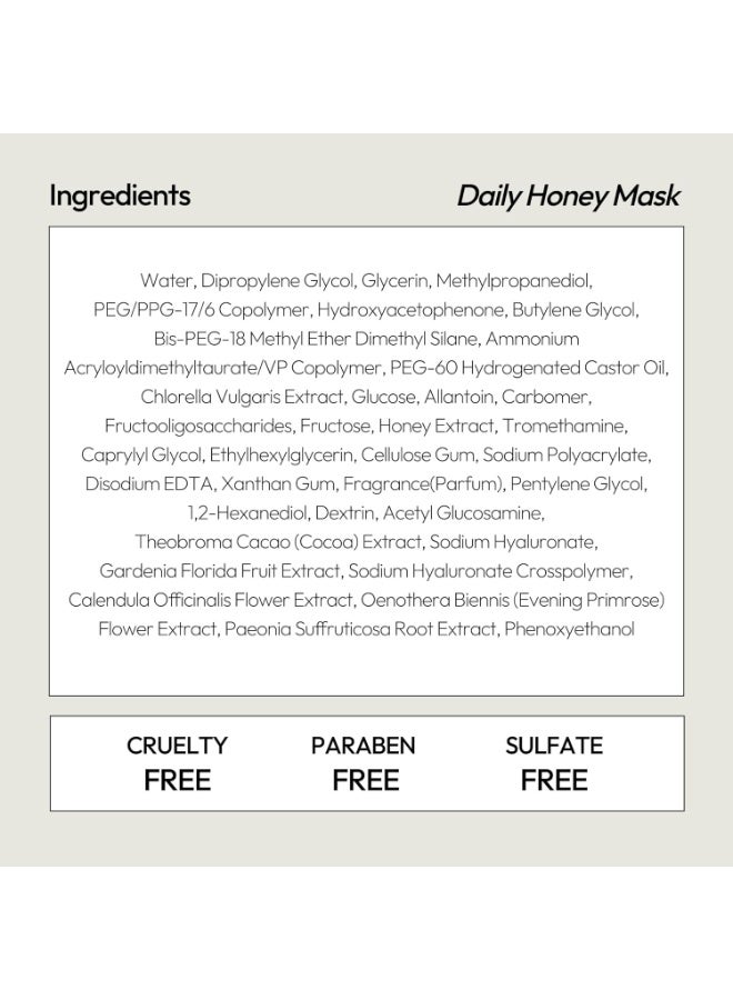 LAPCOS Honey Sheet Mask, Daily Face Mask with Hyaluronic Acid and Antioxidants to Hydrate and Tighten Dry Skin, Korean Beauty Favorite, 5-Pack - Image 4