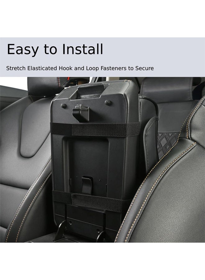 إتش كيو جيمنغ غطاء مسند ذراع السيارة، غطاء مسند ذراع السيارة، غطاء وحدة التحكم المركزية مع حامل أكواب، 2 وحدة تخزين، مسند ذراع وحدة التحكم المركزية، مزخرف بالجلد من الفينيل، وسادة مسند ذراع السيارة مضادة للخدش، مناسب لمعظم المركبات، سيارات الدفع الرباعي، رمادي - Image 4