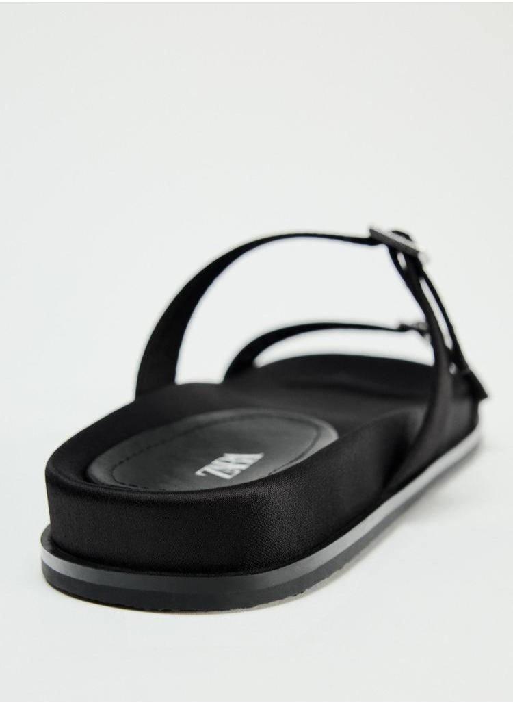 Zara Satin flat sandals  - Image 3