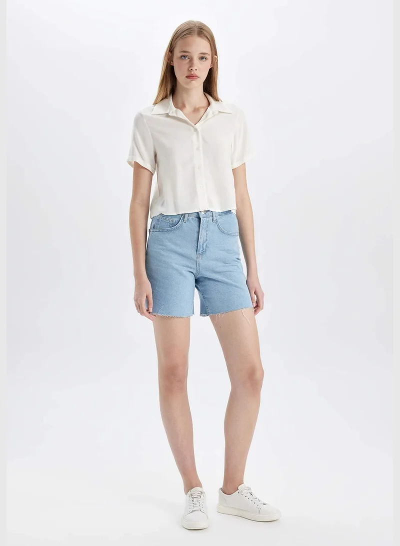 ديفاكتو Regular Fit Shirt Collar Short Sleeve Shirt