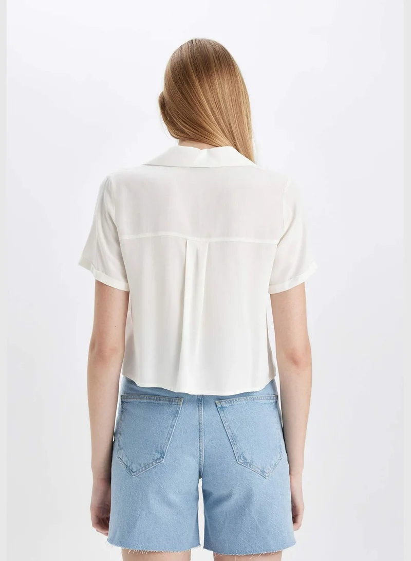 ديفاكتو Regular Fit Shirt Collar Short Sleeve Shirt