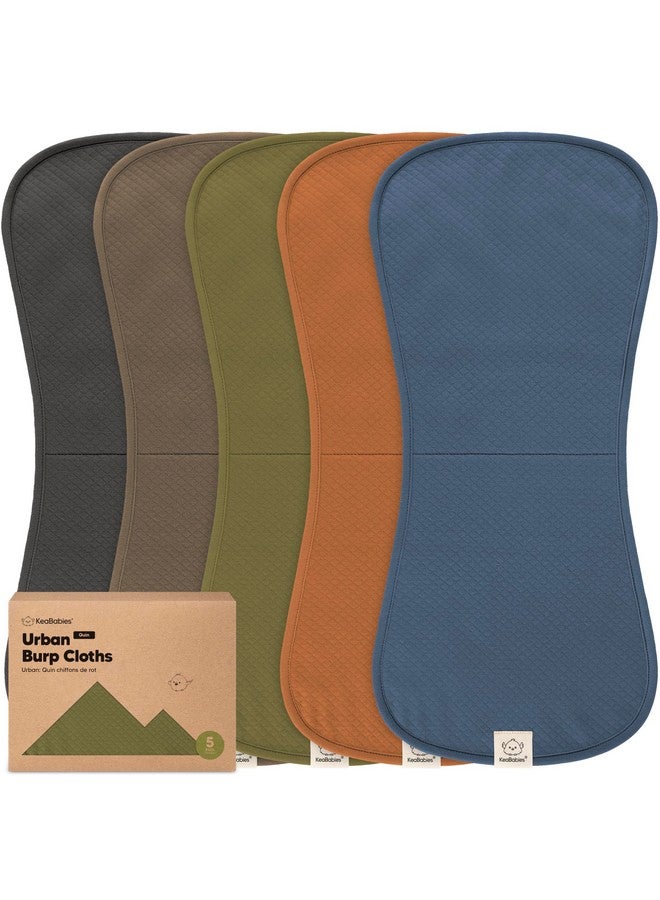 KeaBabies KeaBabies 5-Pack Organic Burp Cloths Baby Girl, Boy - Extra Large, Absorbent Baby Burp Cloths, Soft Burping Cloths for Babies, Newborn Burp Clothes, Cotton Burp Rags, Neutral Thick Burp Cloth (Basic)  - Image 1