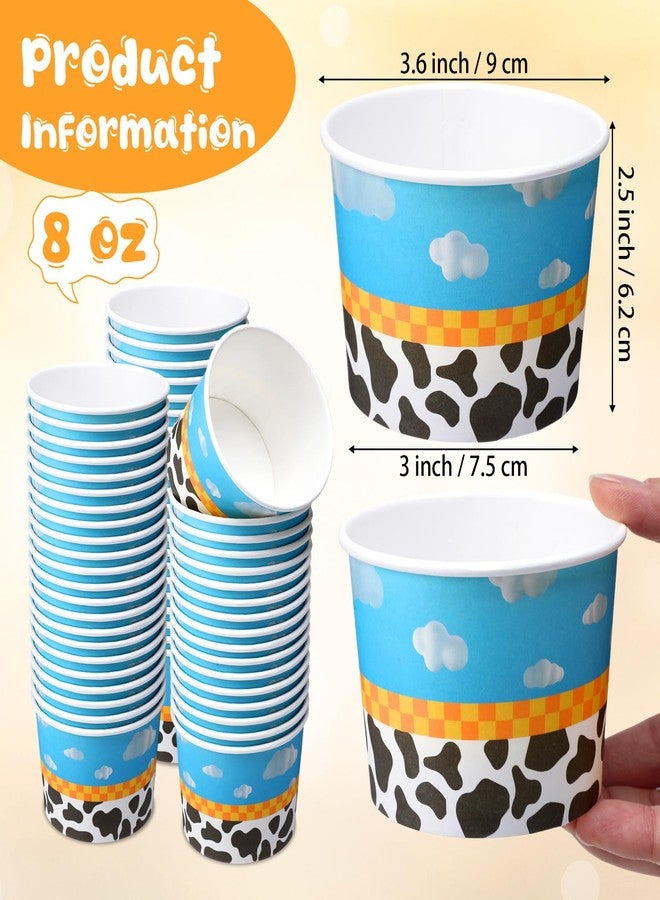 Jingmore 100 Pcs Paper Ice Cream Cups Bulk 8 oz Disposable Dessert Bowls for Hot or Cold Food Snack Treats Gift for Birthday Summer Party Favor Decoration(Cartoon) - Image 3