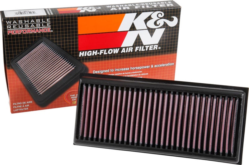 K+N K&N High-Flow Original Lifetime Engine Air Filter: Increase Power & Accerlation, Washable, Premium: Compatible with 2014-2022 Mercedes Benz: C63 AMG, G500, GLC63 AMG, S63, 33-3072 - Image 1