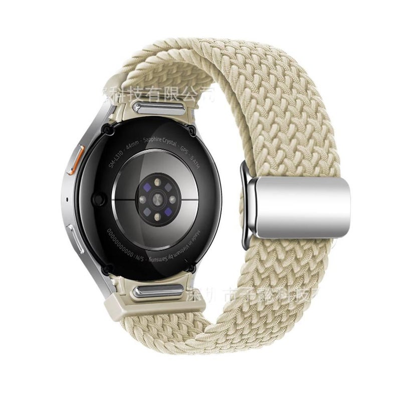 سوار ساعة ذكية سوار نايلون حلقي متوافق باللون وردي قابل للتعديل مع Samsung Galaxy Watch 7 بملاءمة قابلة للتعديل وحزام بديل - Image 2